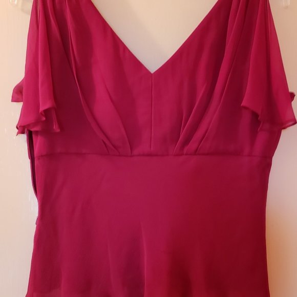 Donna Morgan Pure Silk Blouse Size 12 ** - Picture 3 of 7